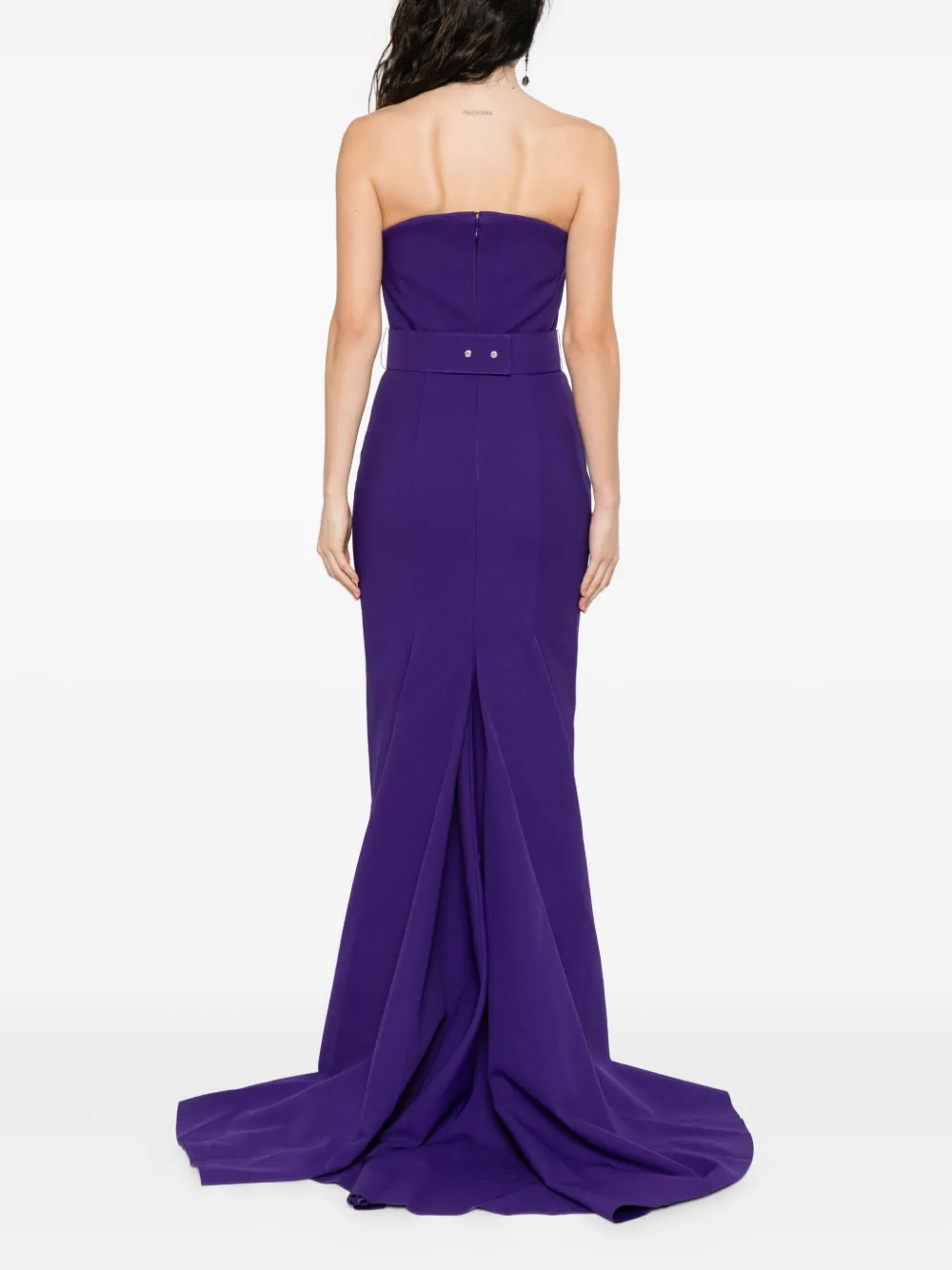 Solace London The Citra strapless maxi-jurk Paars