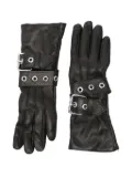 Vivienne Westwood buckle-strap leather gloves - Black