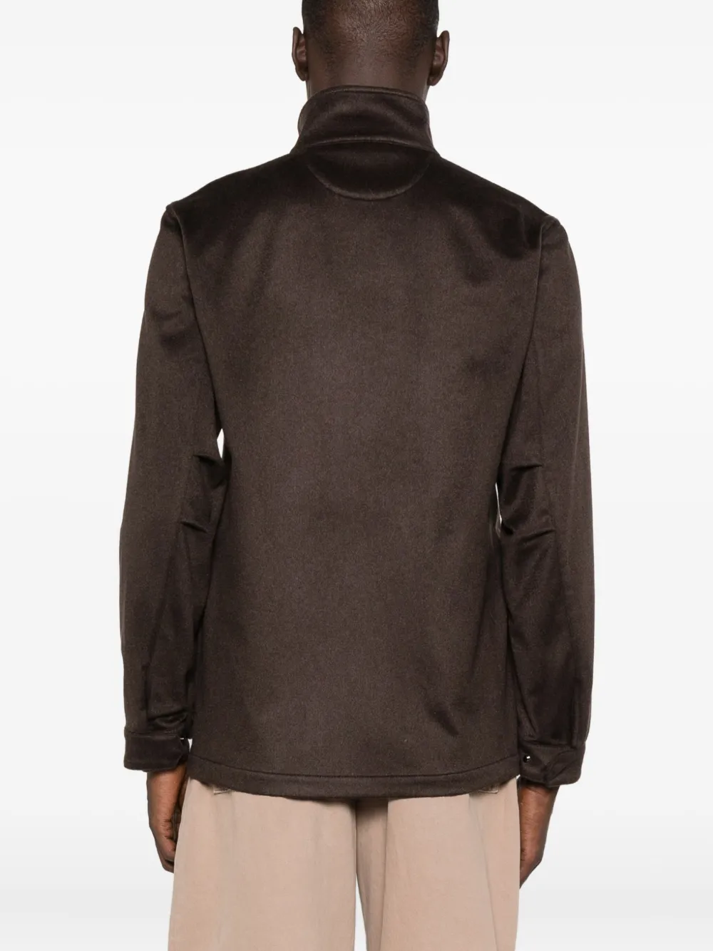 Sartorio Napoli Flap-pocket Cashmere Jacket In Brown