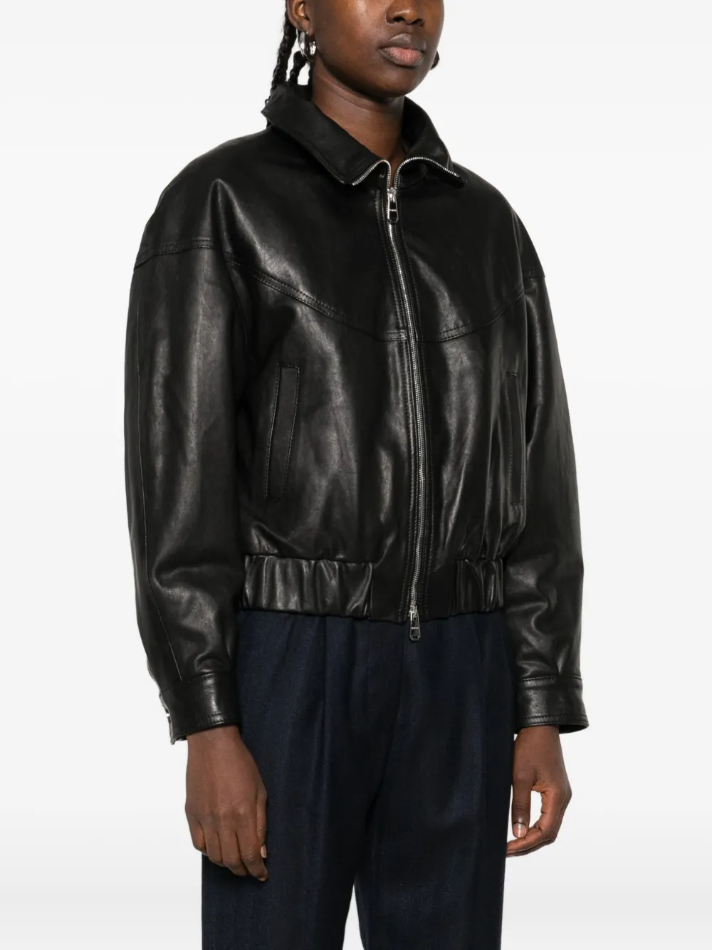 Dondup Zip-front Jacket In Black