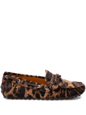 Tod's レオパード ローファー | ブラウン | FARFETCH JP