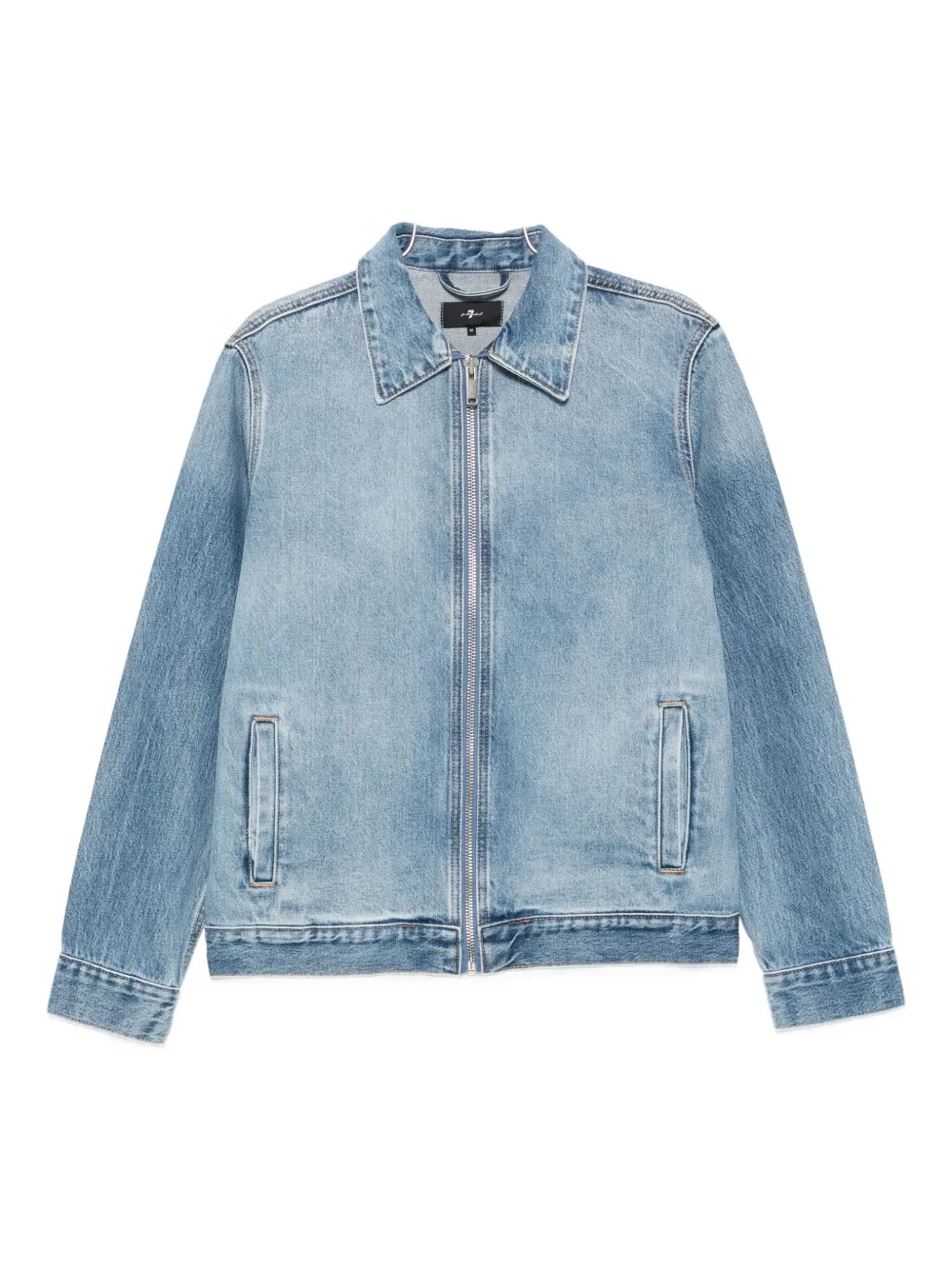 7 For All Mankind Zip-fastening Denim Jacket In Blue