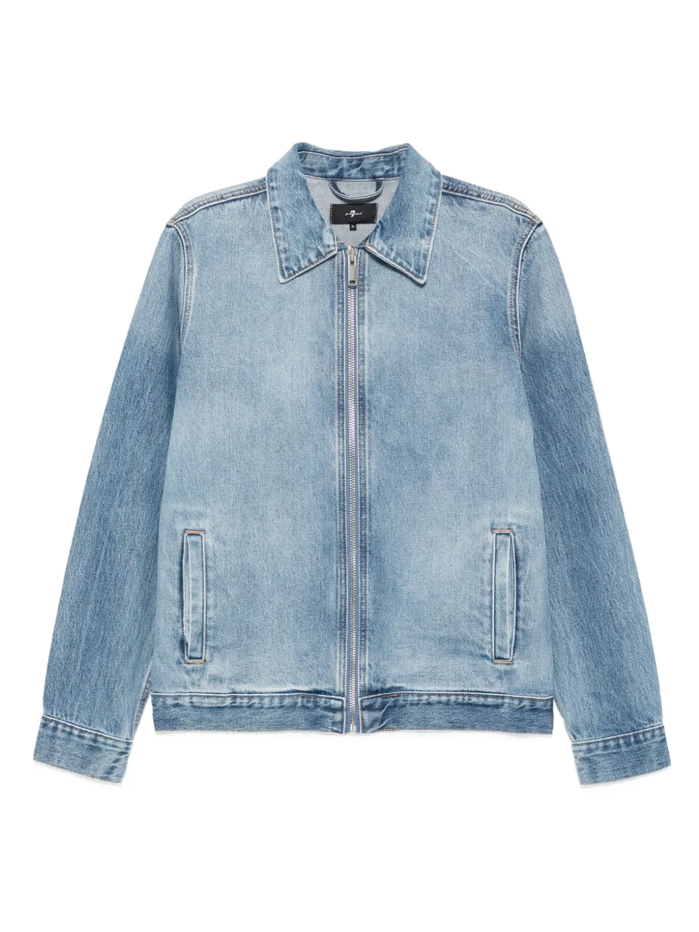 7 For All Mankind Denim jack Blauw