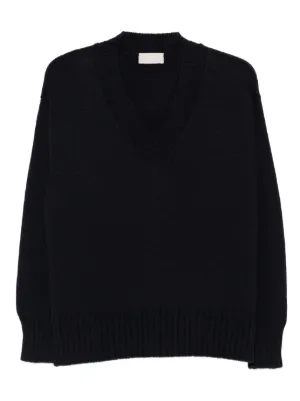 HELMUT LANG Vネック ニット セーター ブラック Helmut Lang ribbed-knit Sweater | Black | FARFETCH