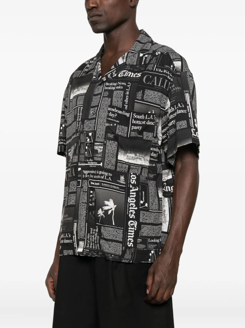 Palm Angels Overhemd met print Zwart