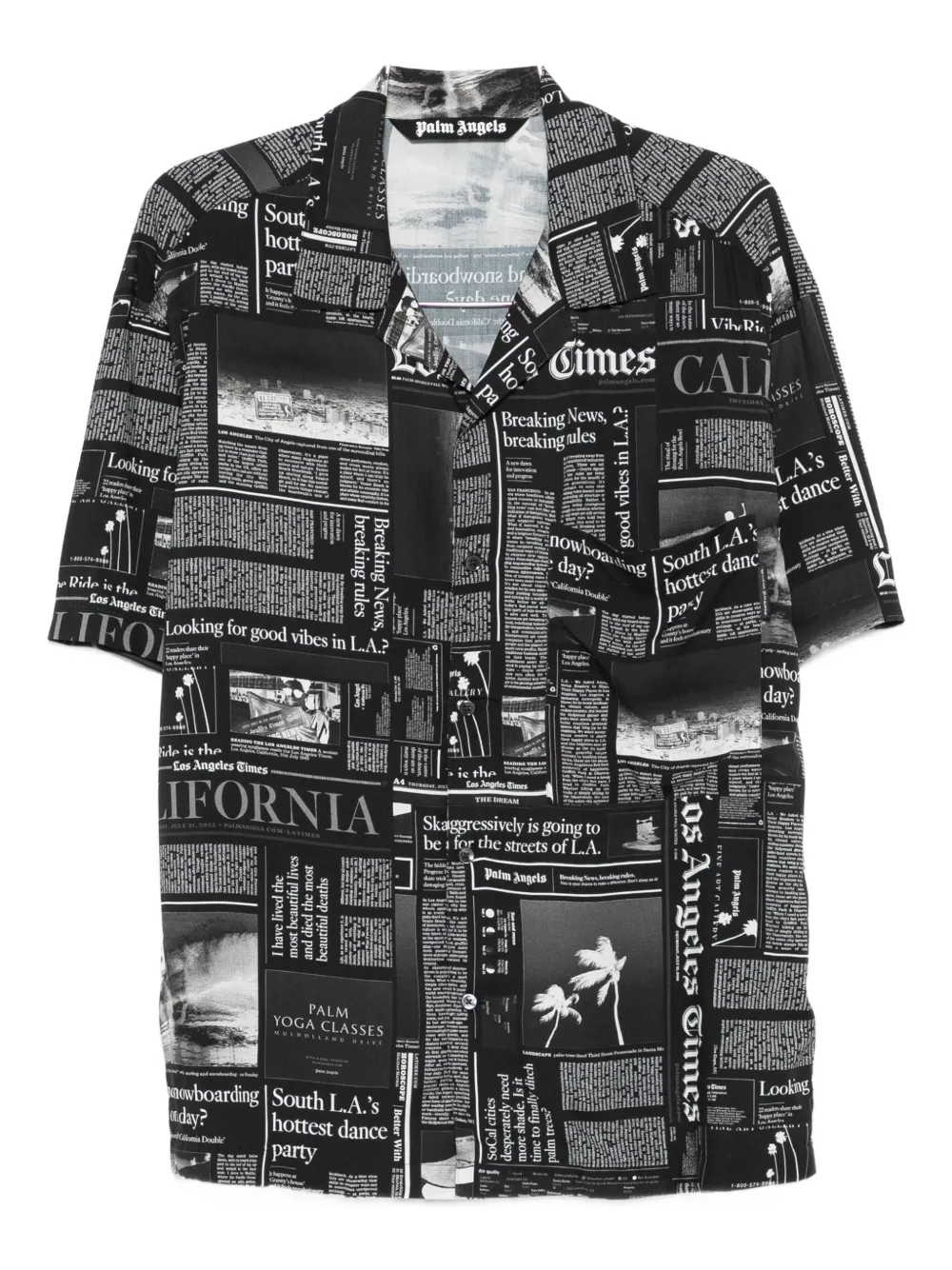 Palm Angels Overhemd met print Zwart