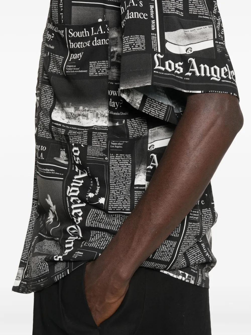 Palm Angels Overhemd met print Zwart