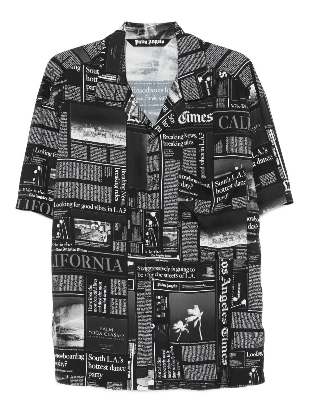 Palm Angels Overhemd met print Zwart