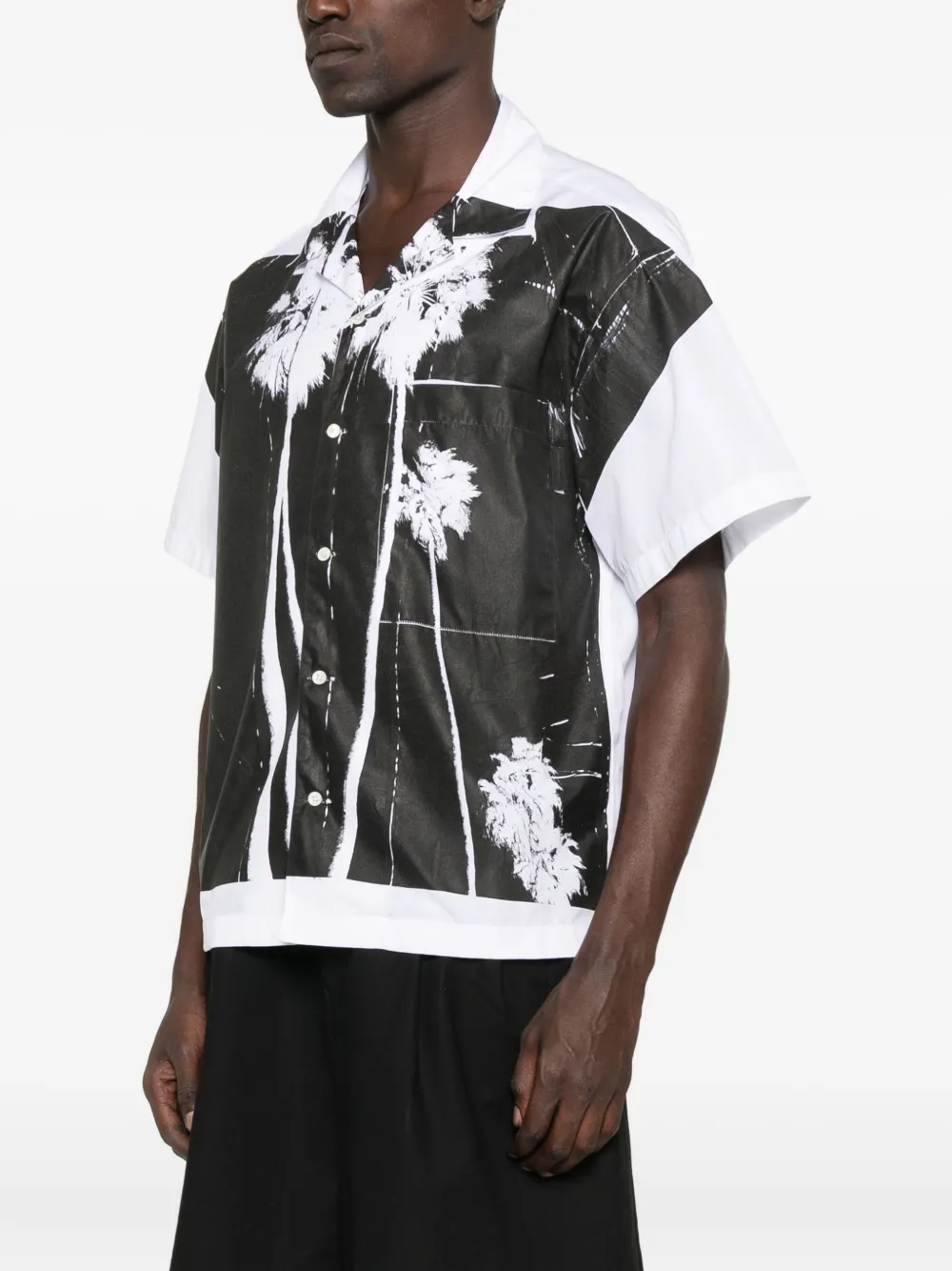 Palm Angels Overhemd met palmboomprint Wit