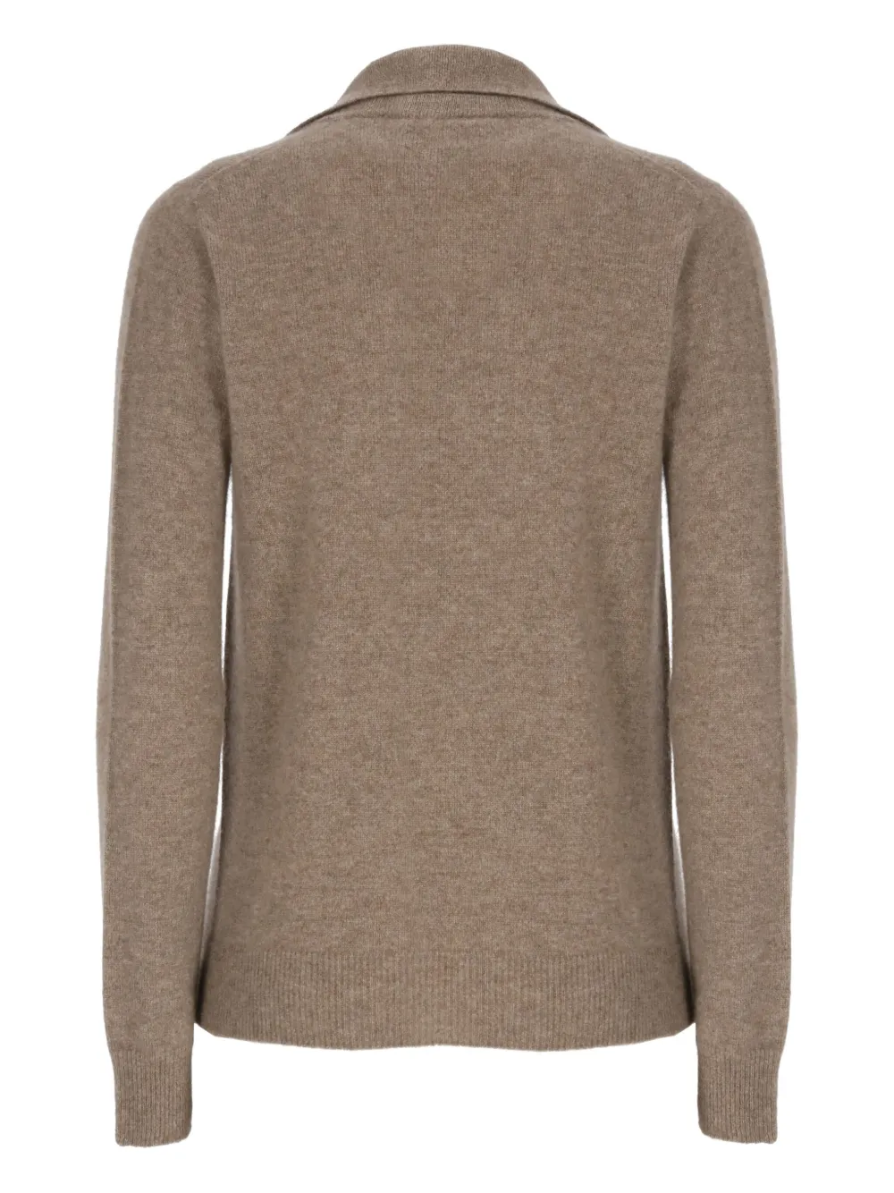 Vanisè V-neck collared polo shirt - Beige