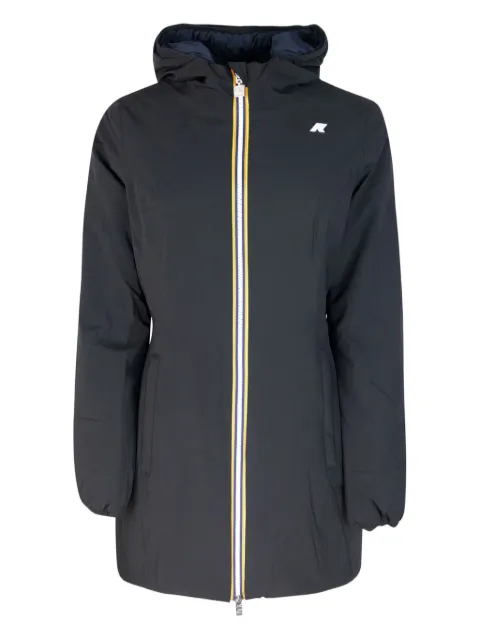 K-Way hooded zip-front coat