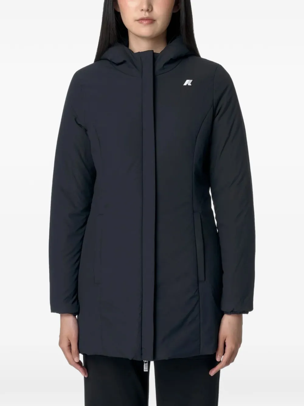 K-Way Jas met capuchon en rits Zwart