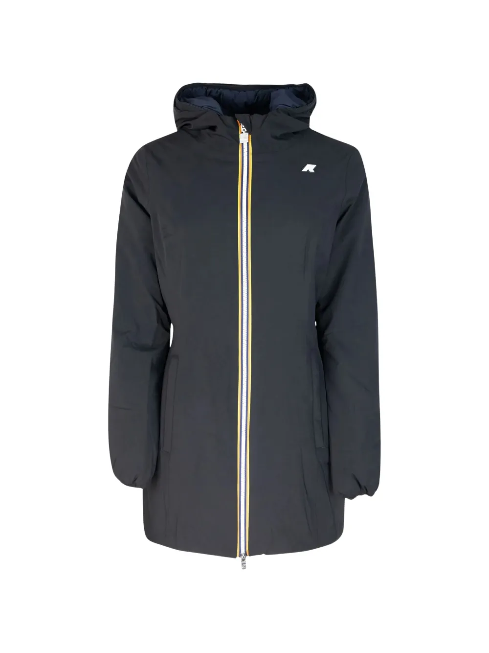 K-Way hooded zip-front coat