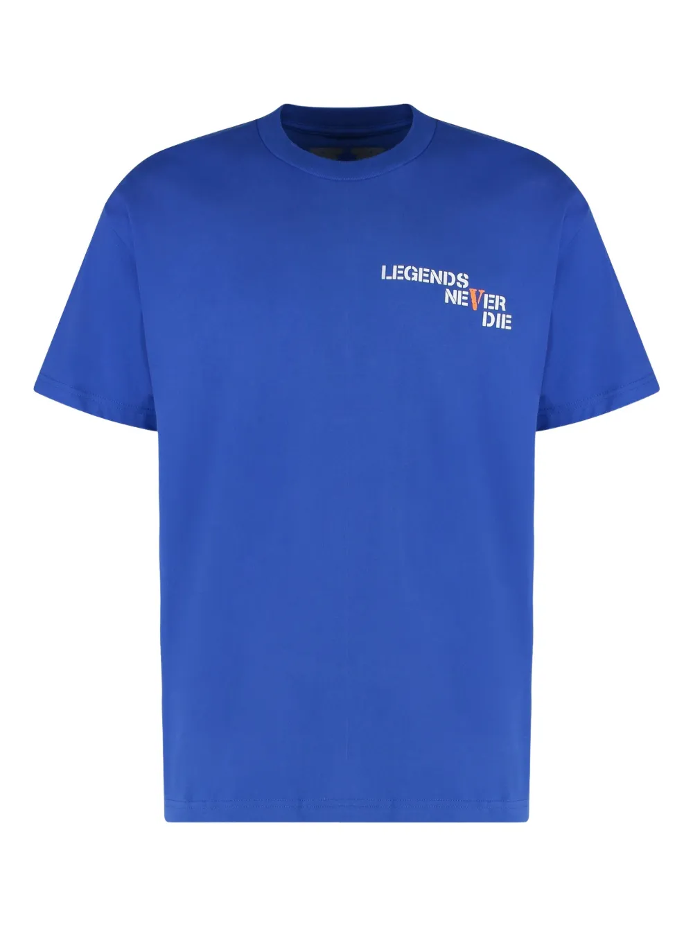 Vlone crew-neck back-print T-shirt | Blue | Image 1