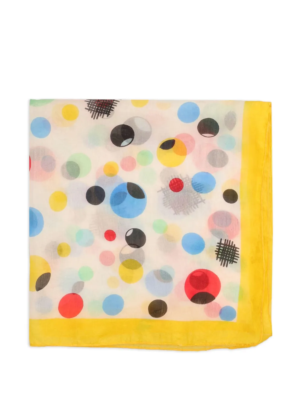 Vintage abstract-print scarf | Neutrals | Image 1