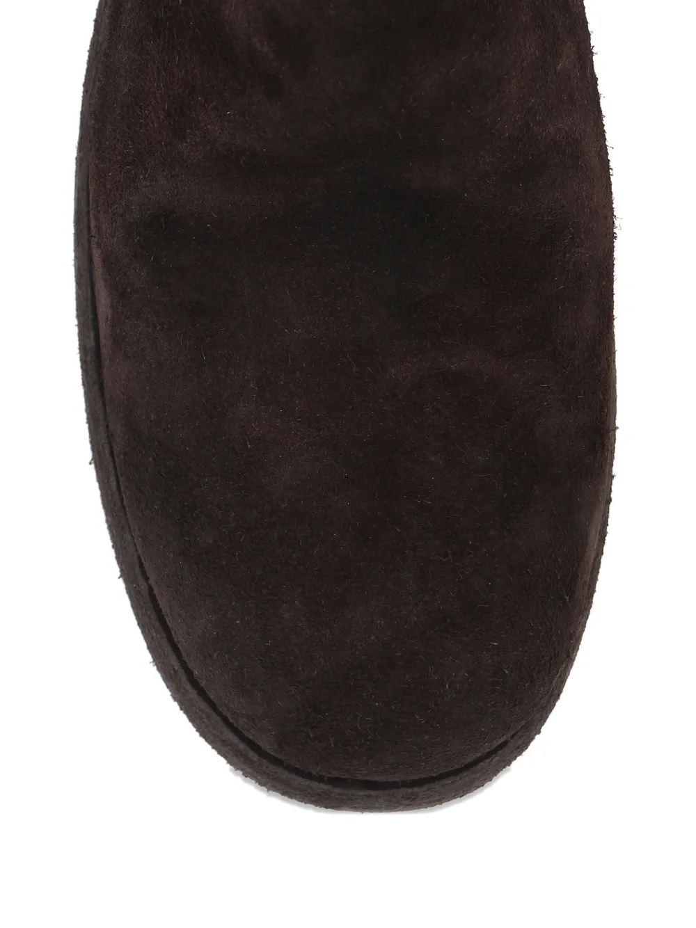 Guidi rear-zip suede boots Brown