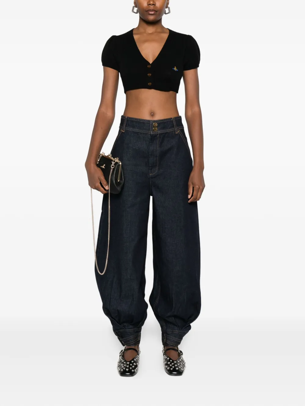 Vivienne Westwood Ida puff-sleeve cropped cardigan | Cardigans | Image 2