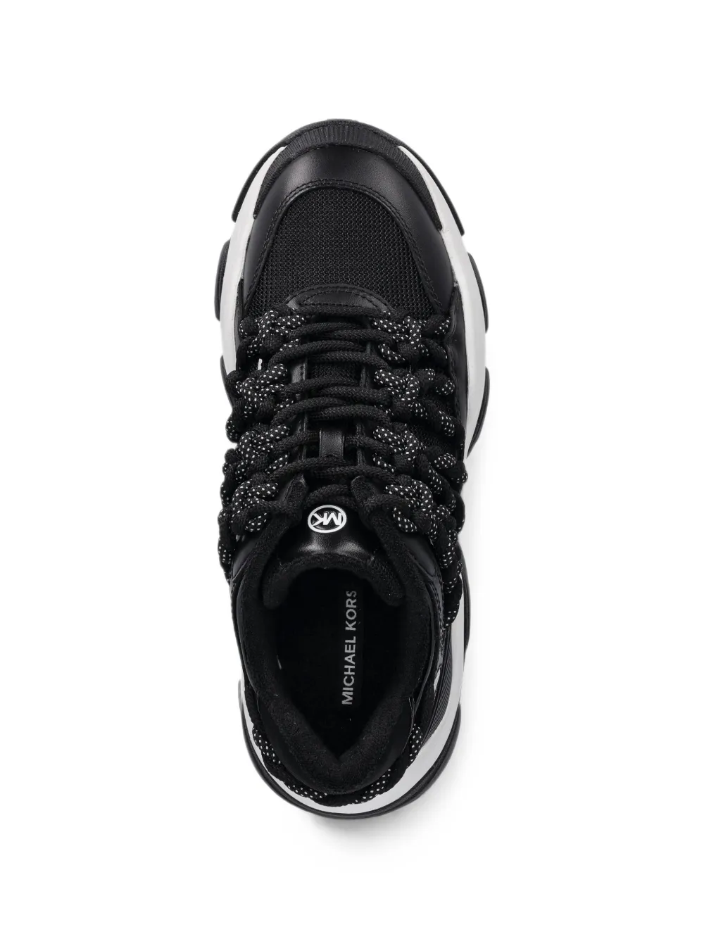 Michael Kors Atlas cord leather and mesh trainer Zwart