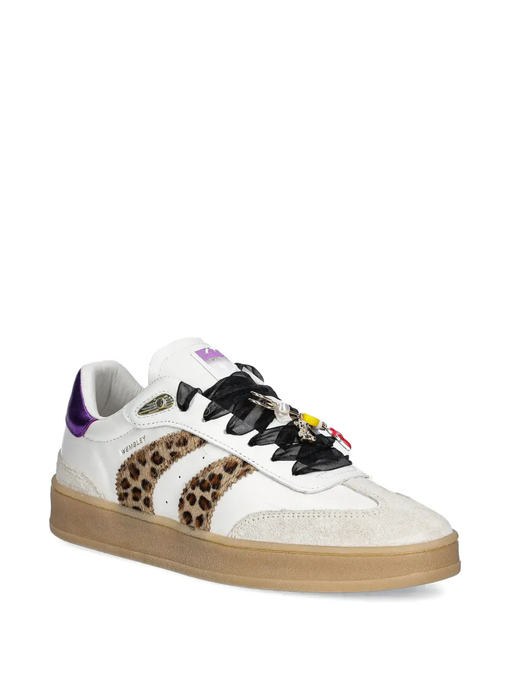 Crime London Sneakers met luipaardprint Wit