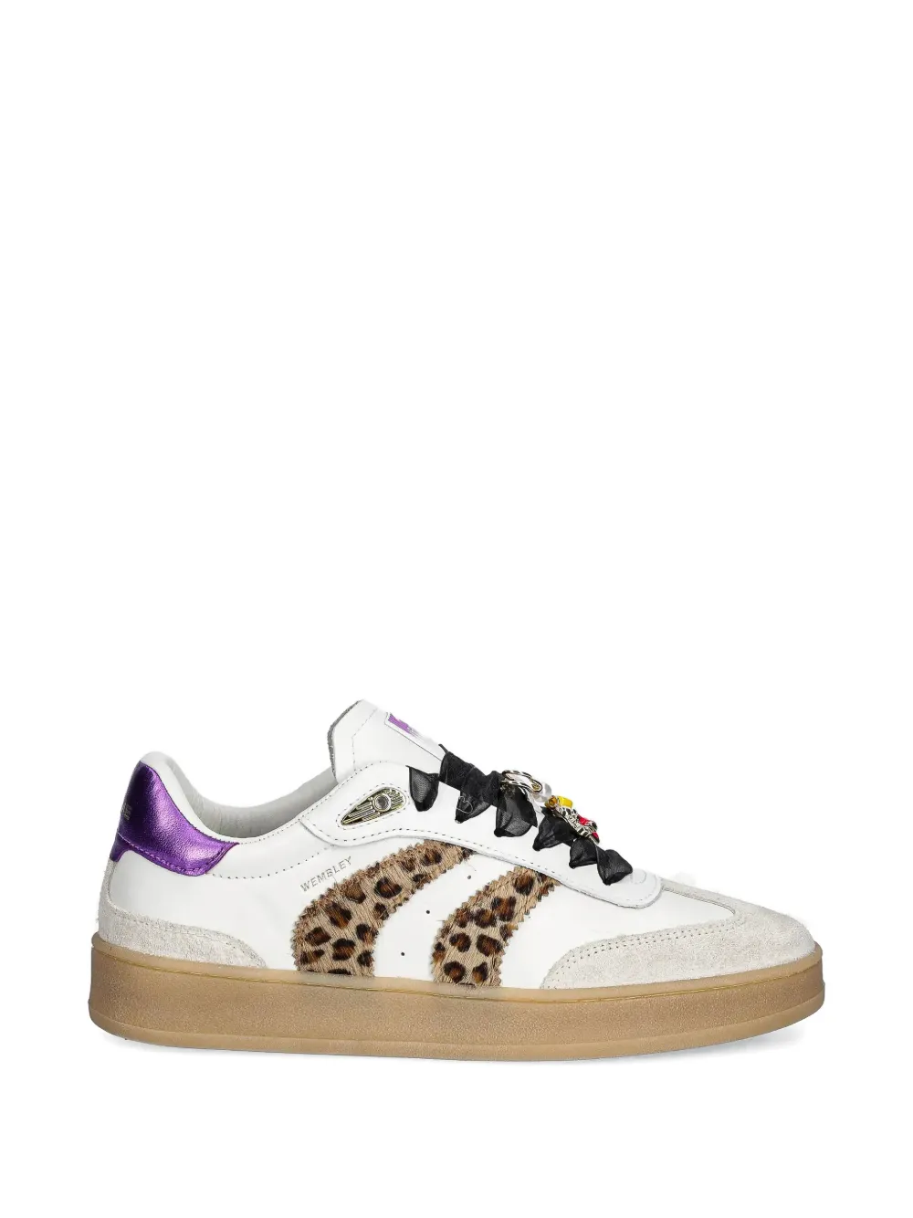 Crime London Sneakers met luipaardprint Wit