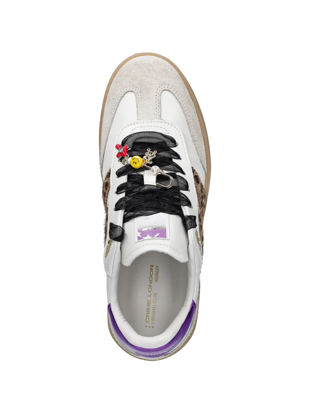 Crime London Sneakers met luipaardprint Wit