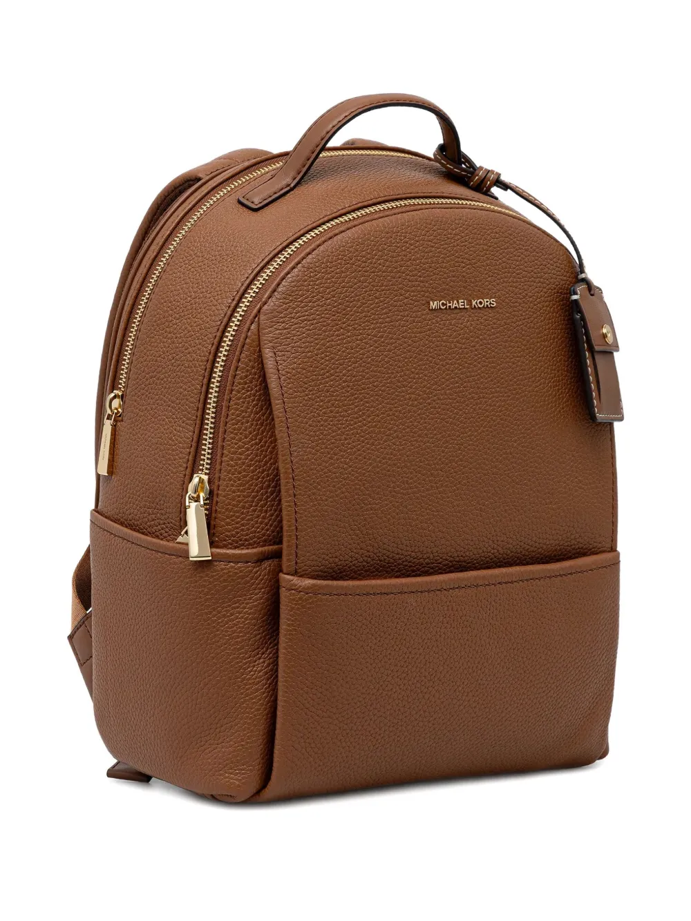 Zip-Around Tag-Detail Backpack