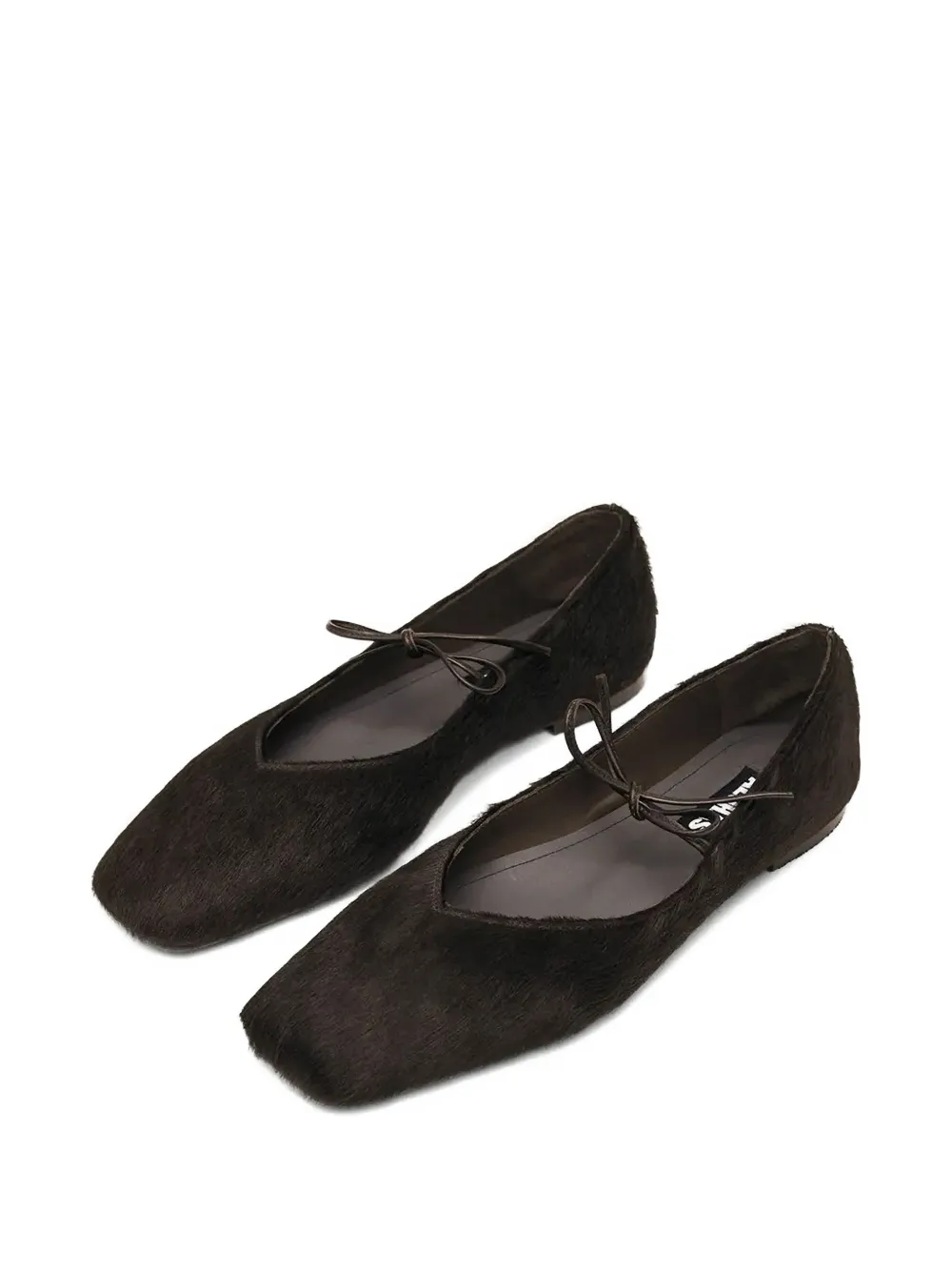 ALOHAS Sway square toe tie ballet flats Bruin