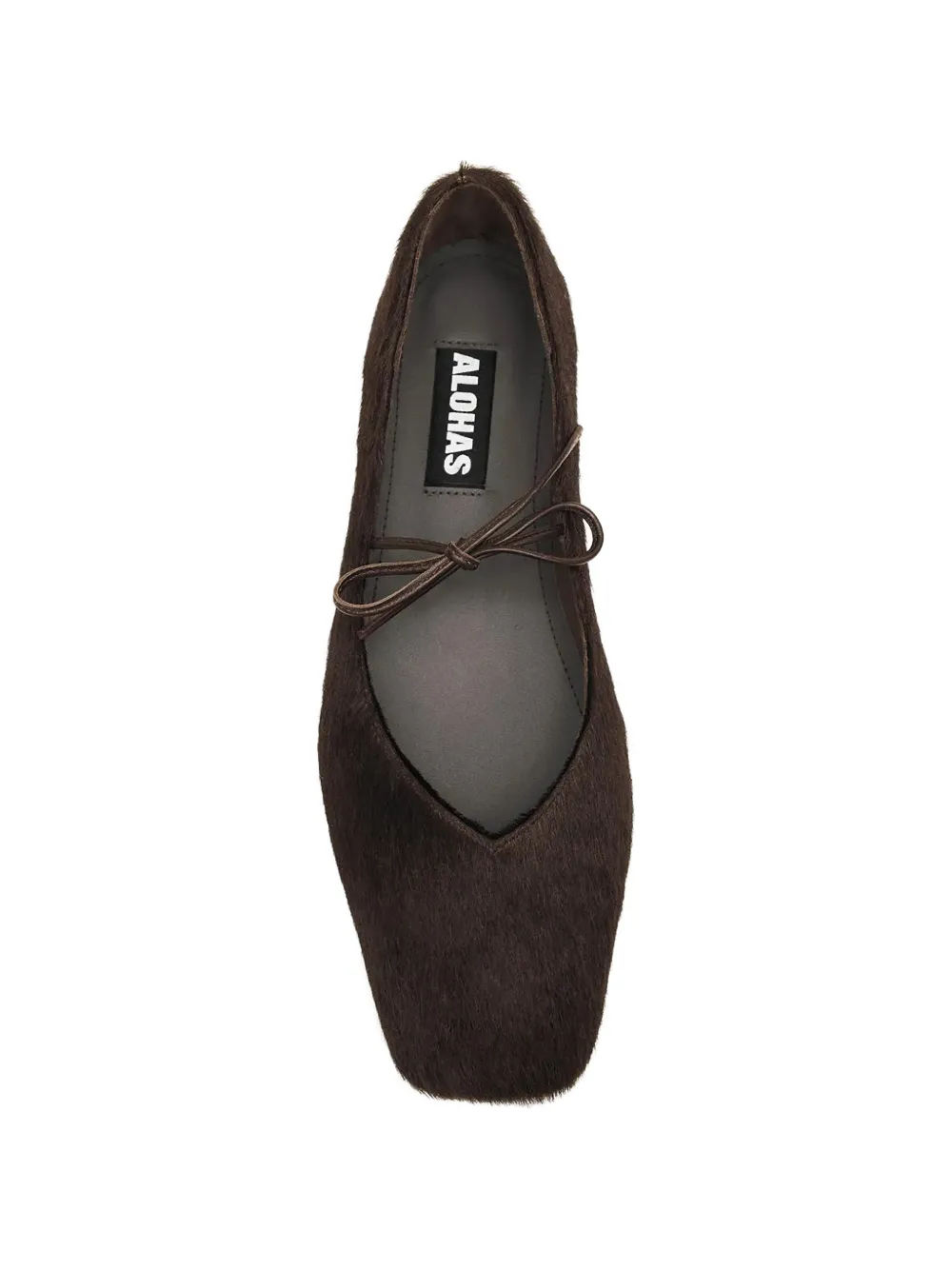 ALOHAS Sway square toe tie ballet flats Bruin