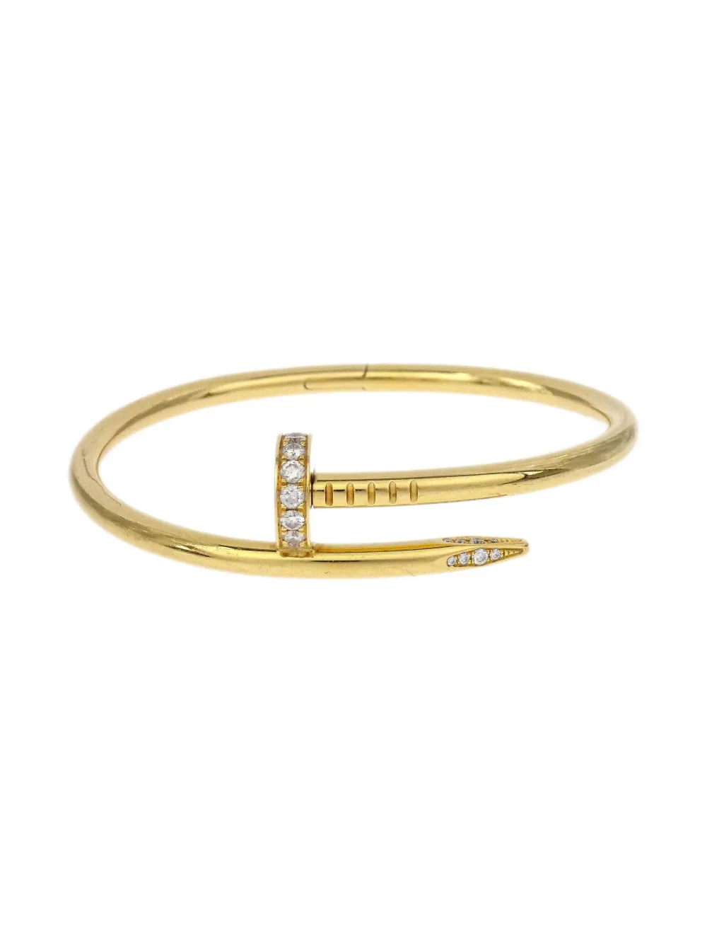 Cartier 1990-2000s ジュスト アン クル ダイヤモンド ブレスレット 18Kイエローゴールド - ゴールドトーン Cartier 1990-2000s ジュスト アン クル ダイヤモンド ブレスレット 18Kイエローゴールド - ゴールドトーン