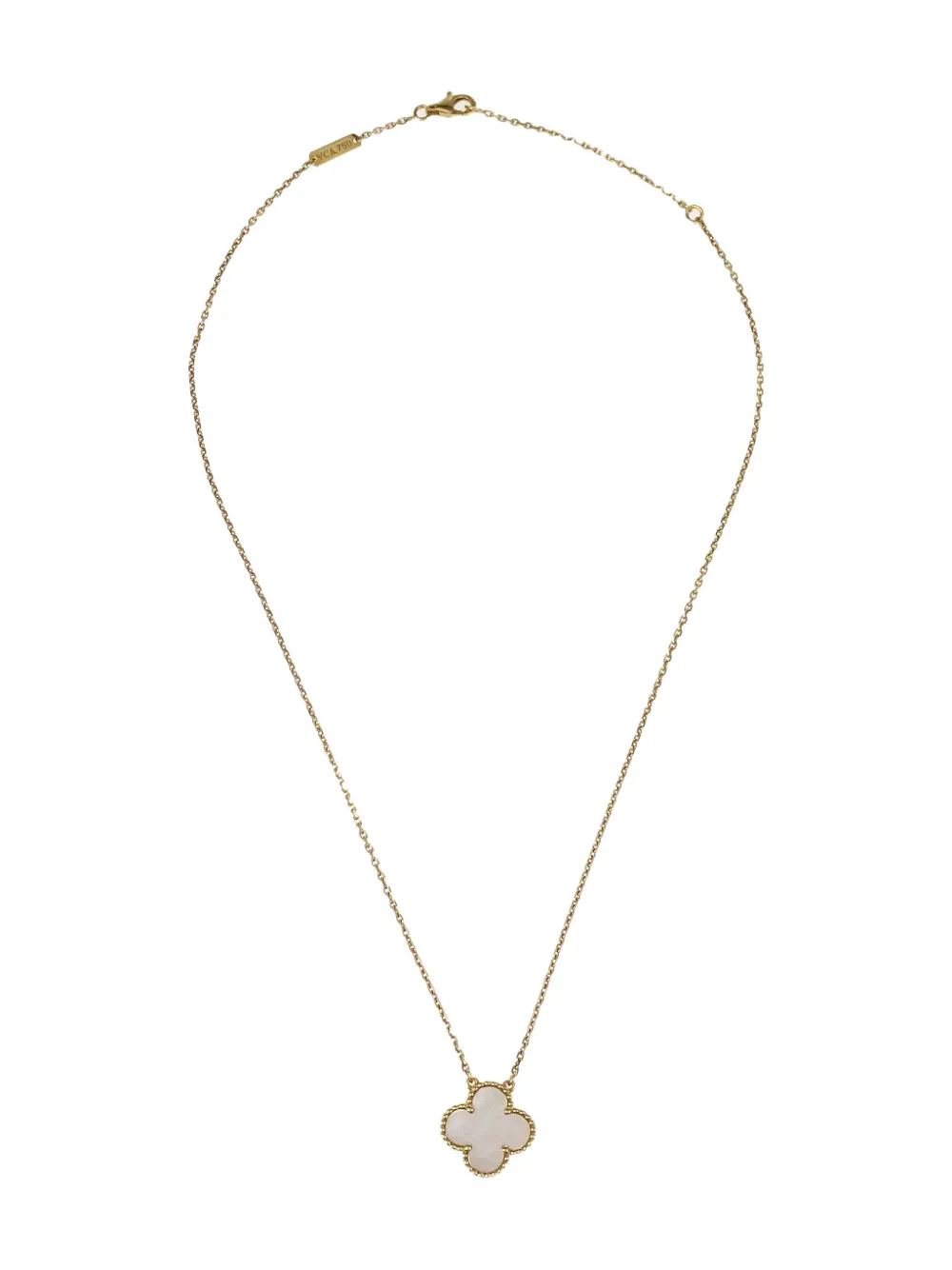 Van Cleef & Arpels 1990-2000s アルハンブラ マザーオブパール ネックレス 18Kイエローゴールド - Van Cleef & Arpels 1990-2000s アルハンブラ マザーオブパール ネックレス 18Kイエローゴールド -