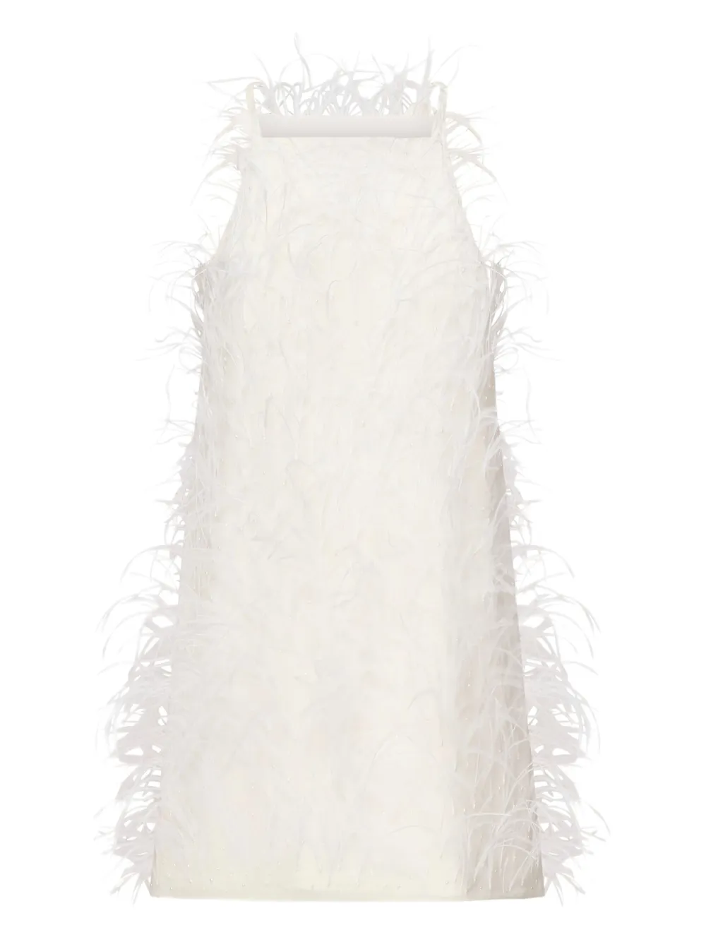 PINKO feather-embellished dress Wit