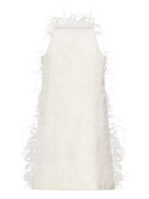 PINKO feather-embellished dress