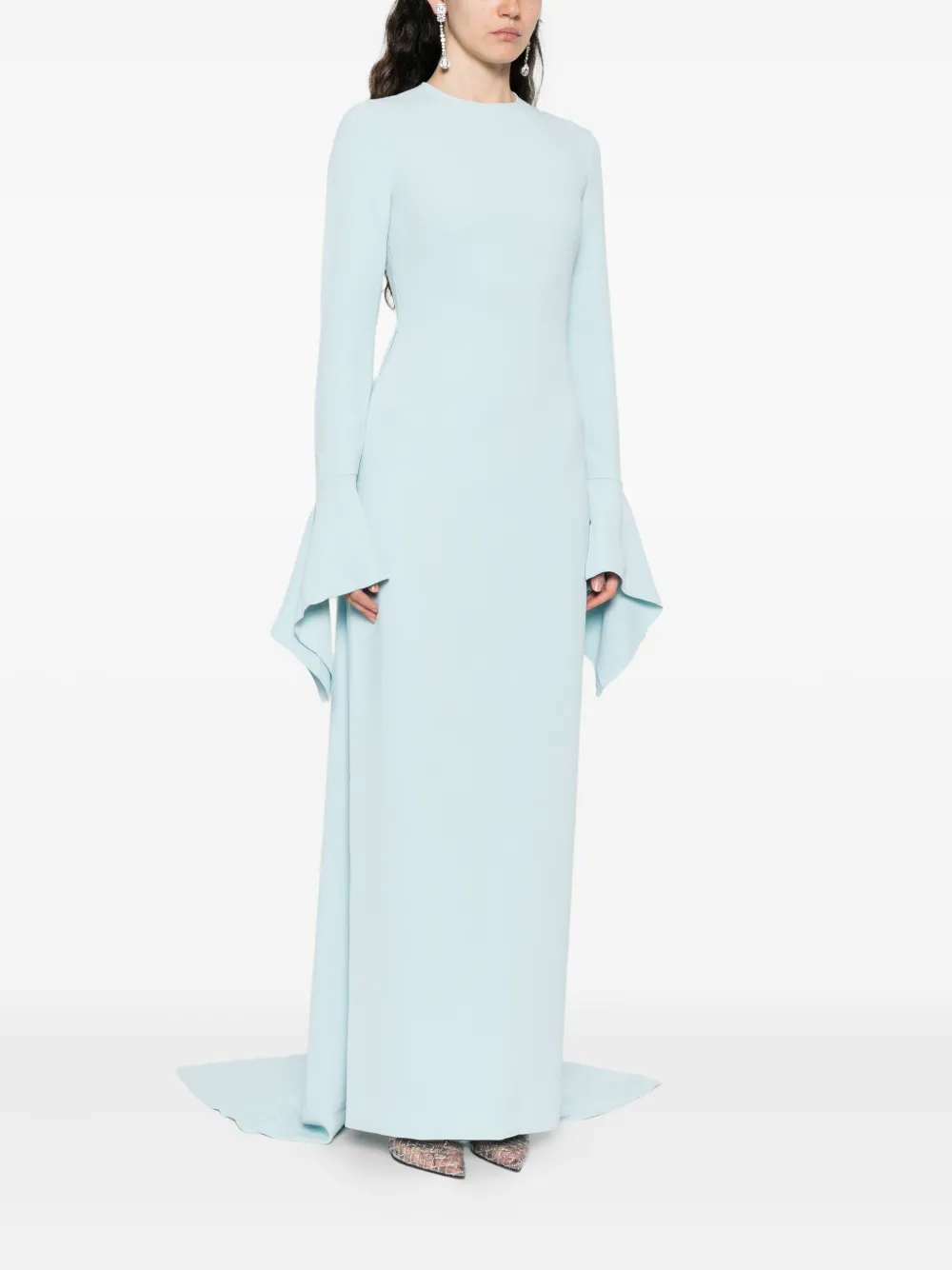 Solace London The Blake Maxi Dress In Blue