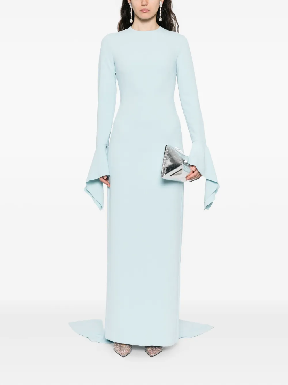 Solace London The Blake maxi-jurk - Blauw