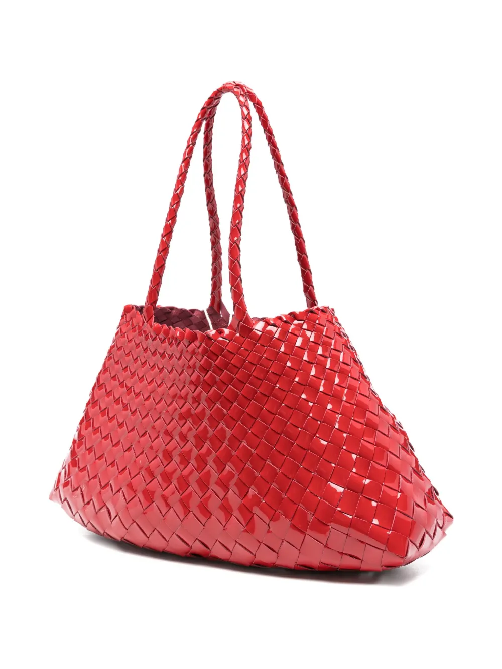 DRAGON DIFFUSION Santa Croce woven-leather tote bag - Rood