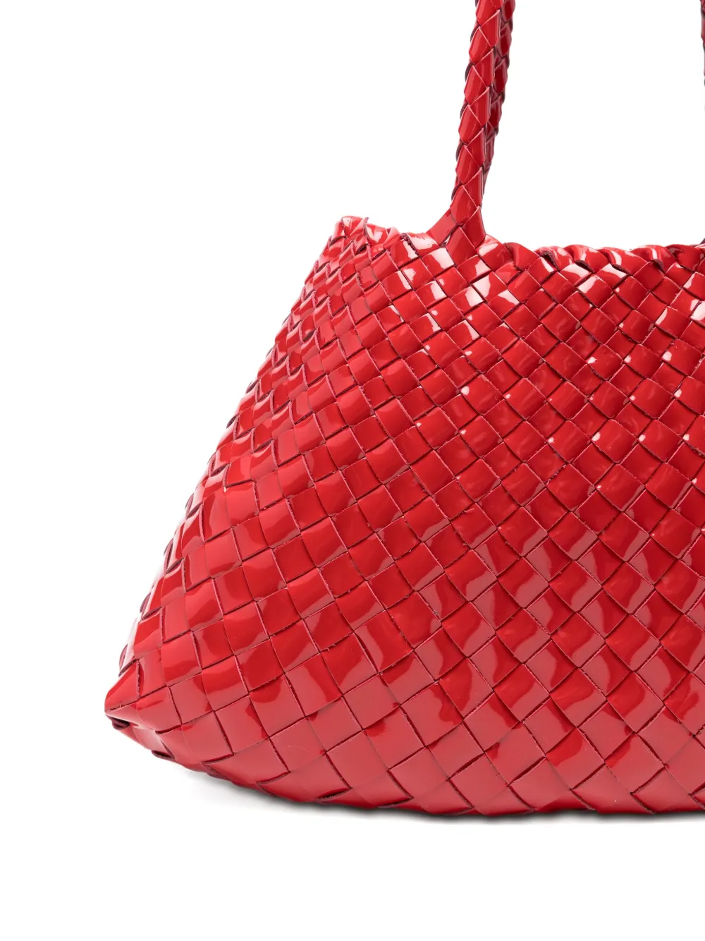 DRAGON DIFFUSION Santa Croce woven-leather tote bag Rood