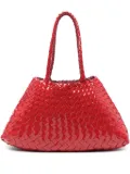 DRAGON DIFFUSION Santa Croce woven-leather tote bag - Red
