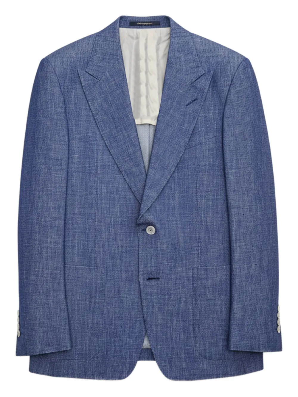 TOM FORD peak-lapel buttoned blazer | Blue | Image 1