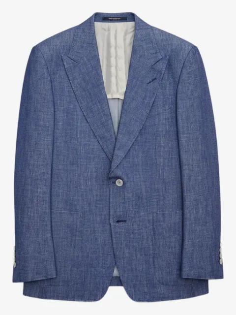 TOM FORD peak-lapel buttoned blazer
