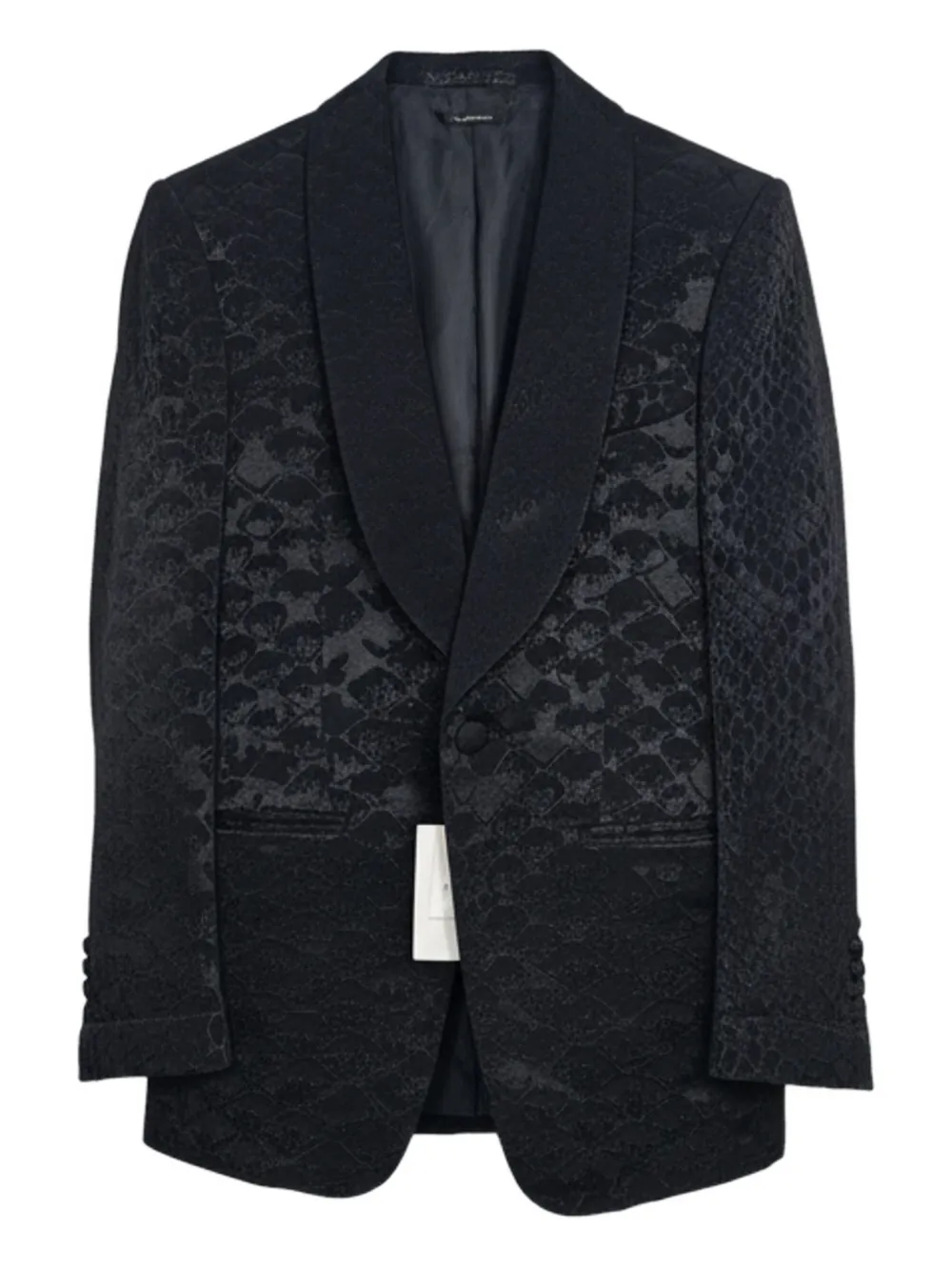 TOM FORD Blazer con effetto serpente - Nero