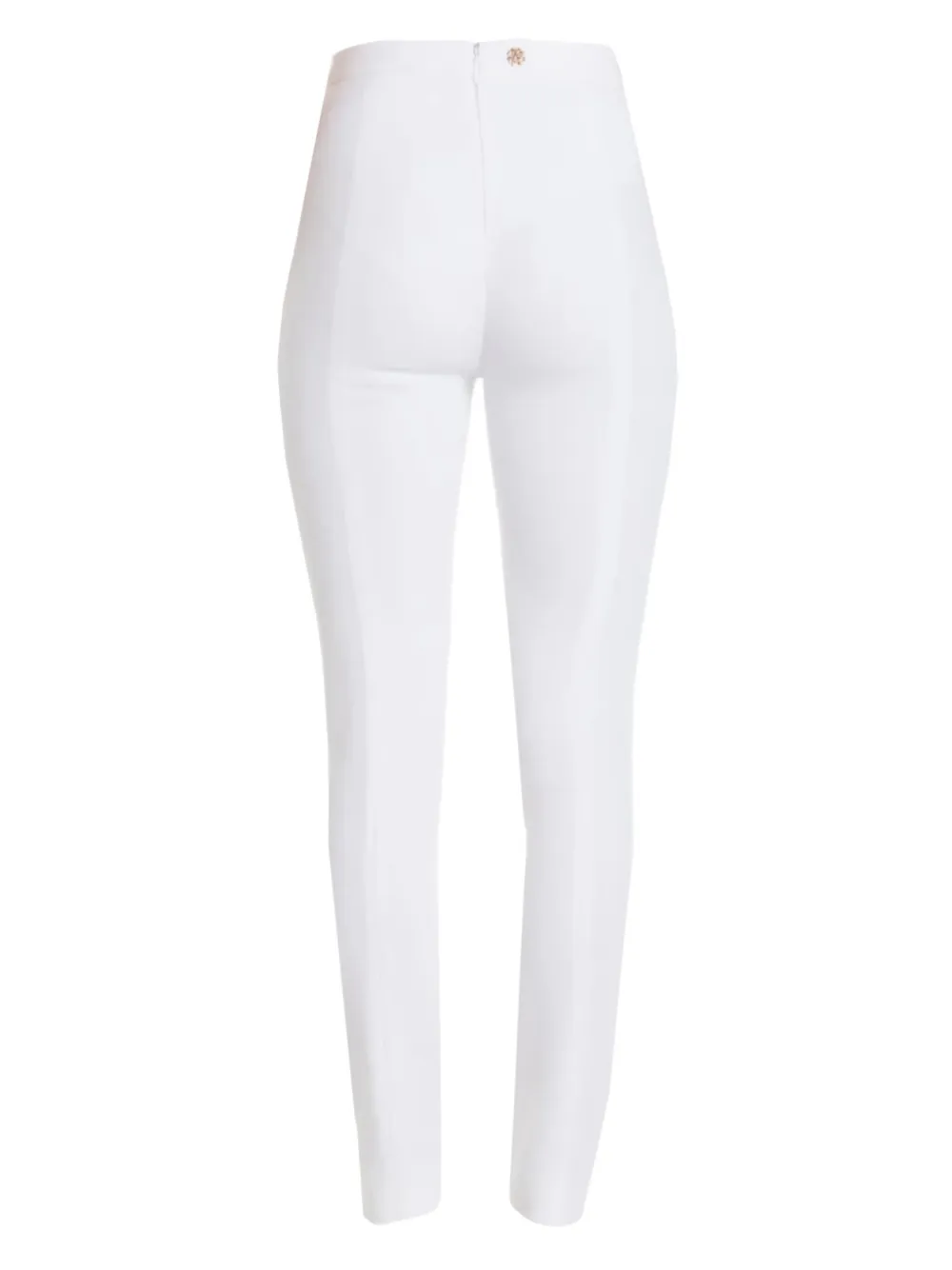 Roberto Cavalli logo-plaque seam-detail trousers - Wit