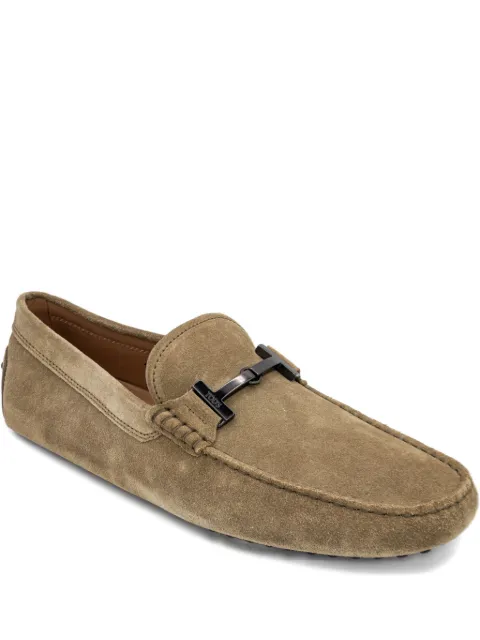 Tod's hardware-detail suede loafers