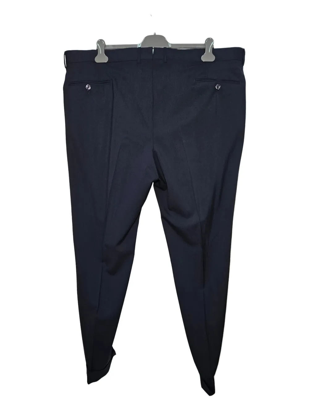 AccessXPrive flat-front wool trousers | Tailored Pants | Image 2
