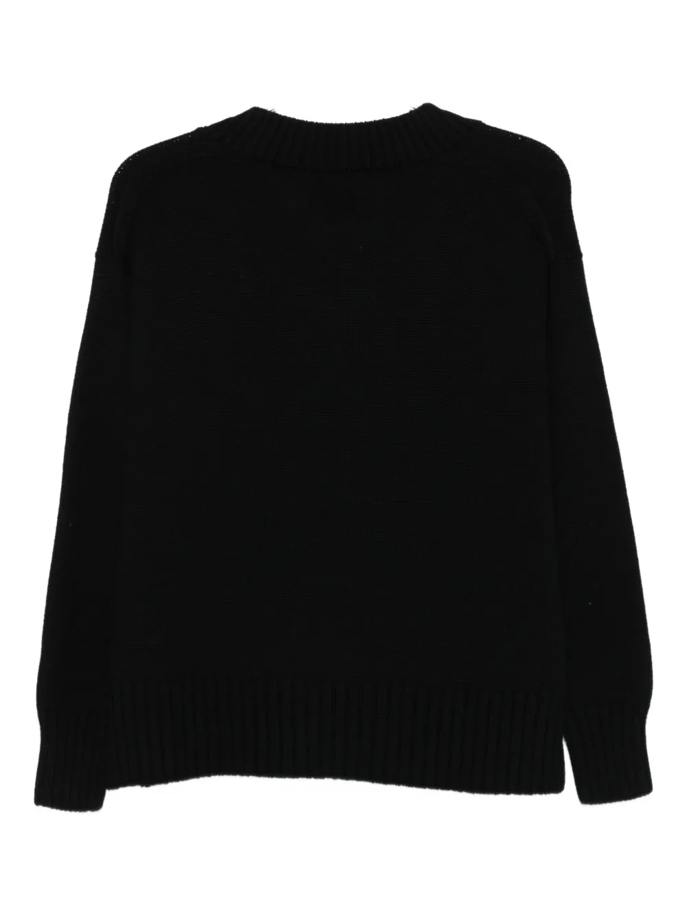 Drumohr Sweater met V-hals Zwart