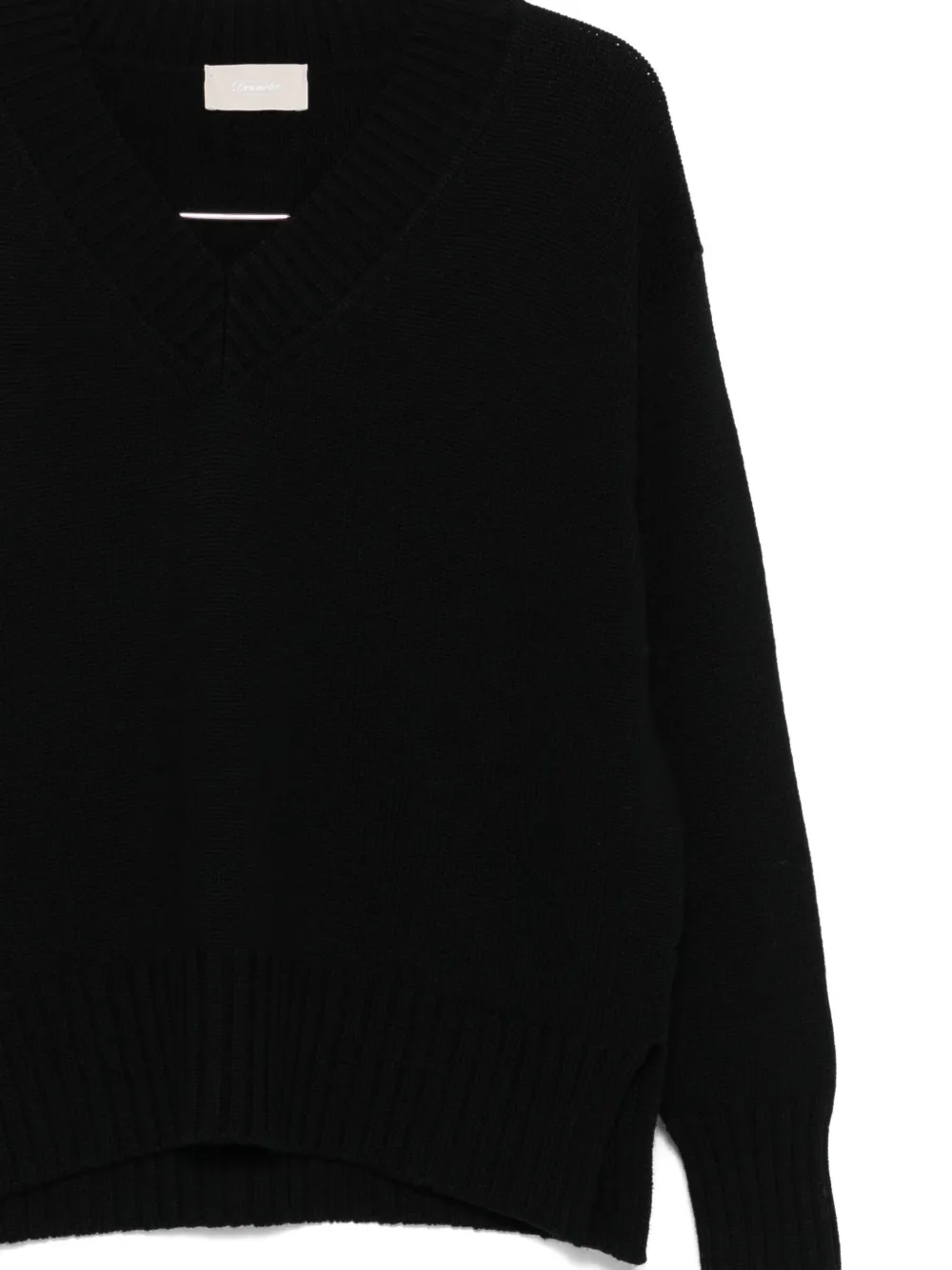 Drumohr Sweater met V-hals Zwart
