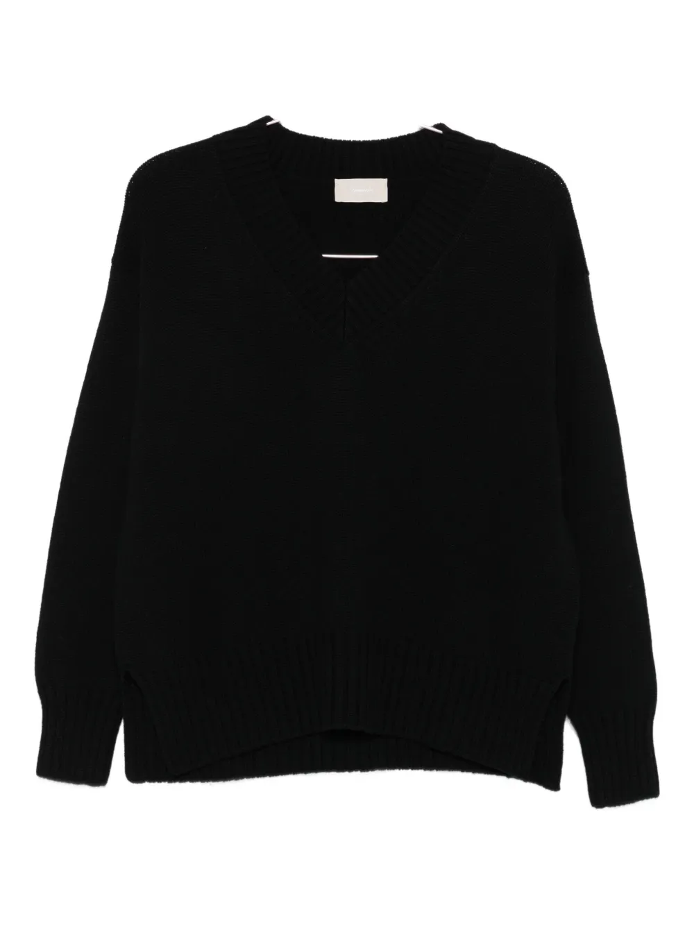 Drumohr Sweater met V-hals Zwart