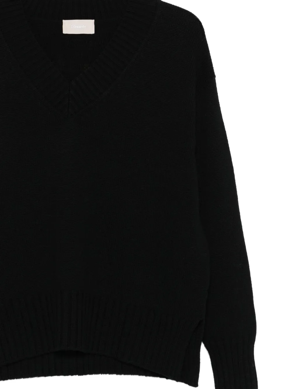 Drumohr Sweater met V-hals Zwart
