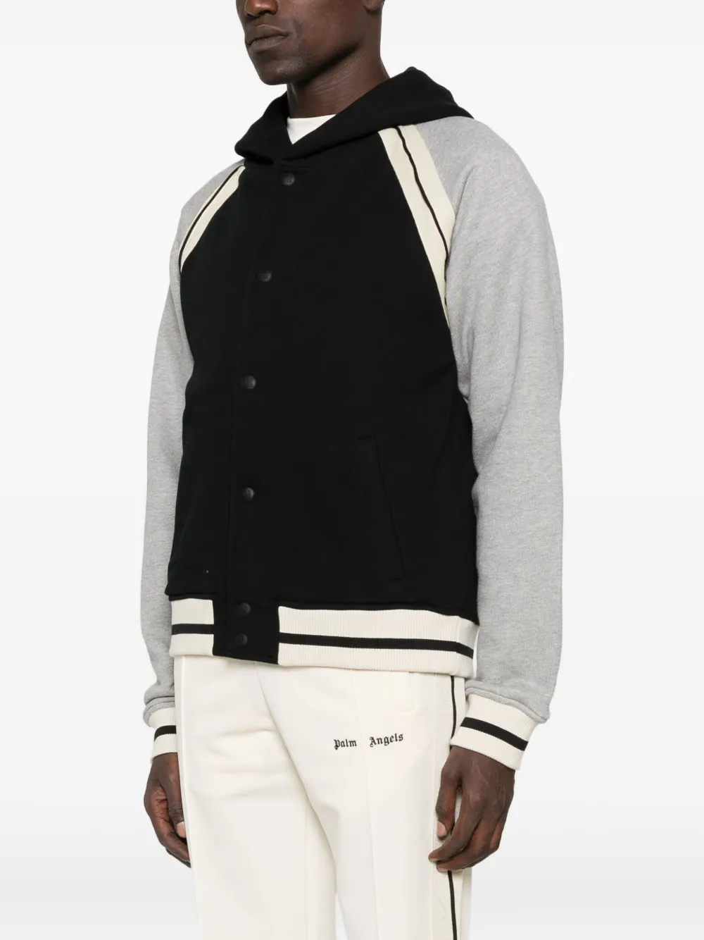 Palm Angels Honkbaljack met capuchon Zwart