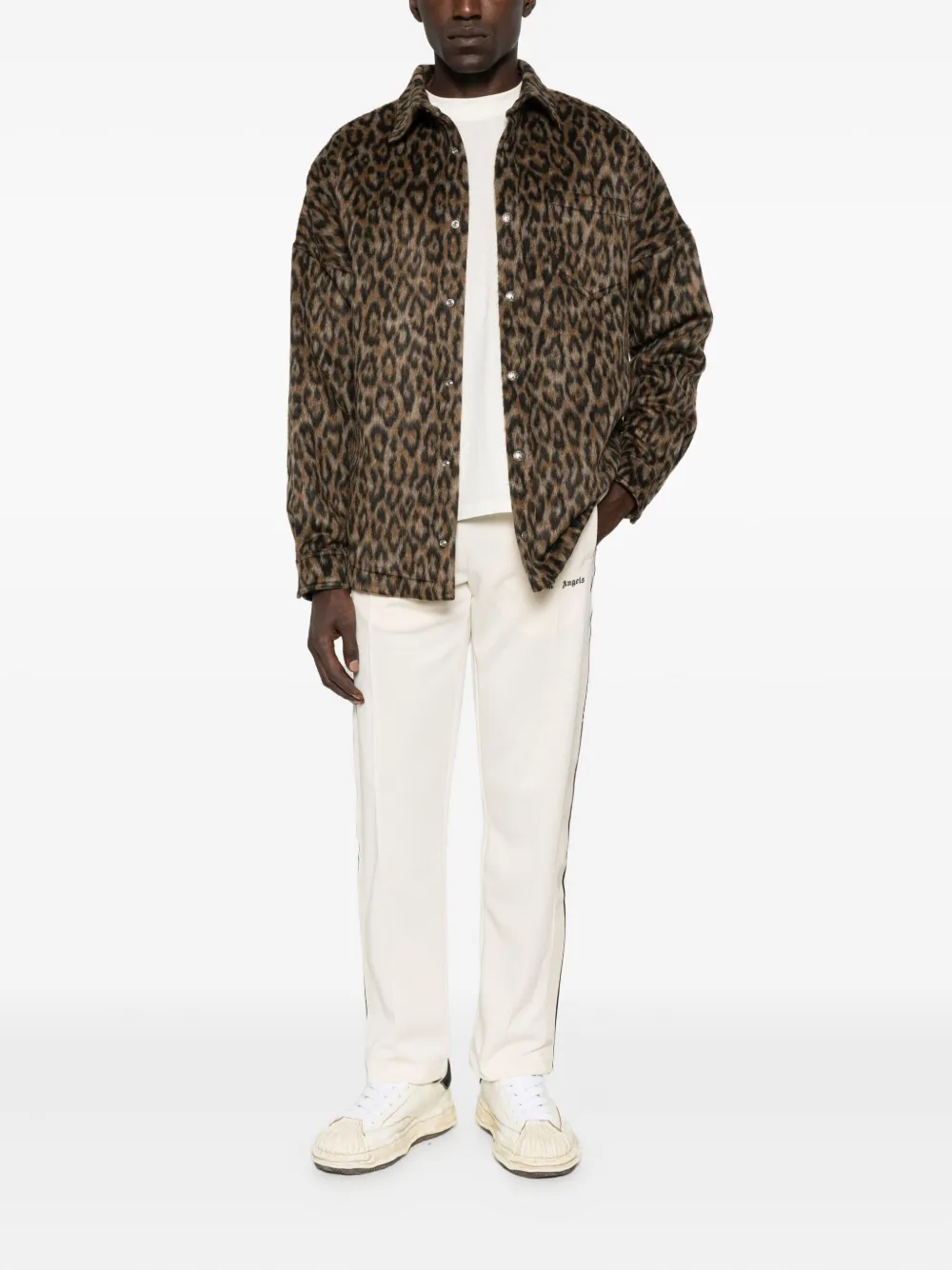Palm Angels side-stripe track pants - Beige