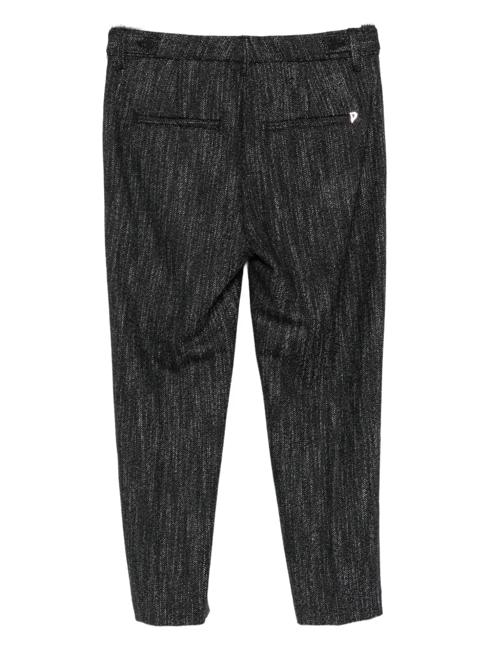 DONDUP metallic-detail trousers - Zwart